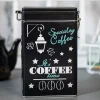 Metal Coffee Jar - Black, 1700Ml