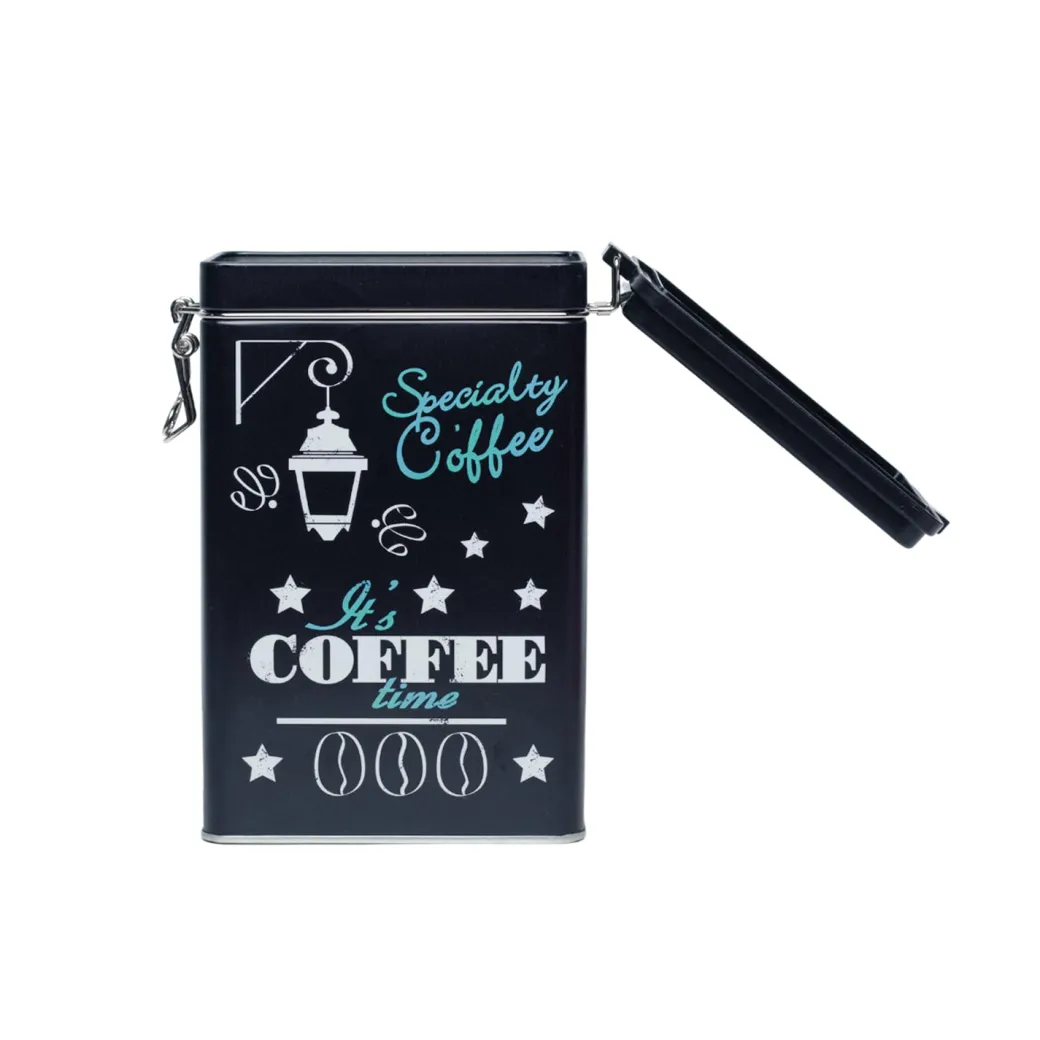 Metal Coffee Jar - Black, 1700Ml