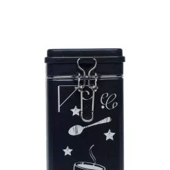 Metal Coffee Jar - Black, 1700Ml
