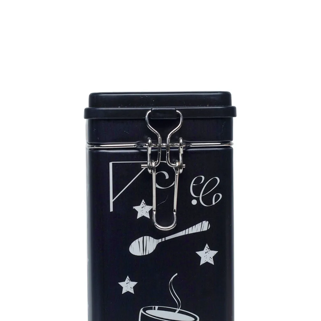 Metal Coffee Jar - Black, 1700Ml