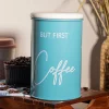 Metal Coffee Jar - Sky Blue, 900 Ml