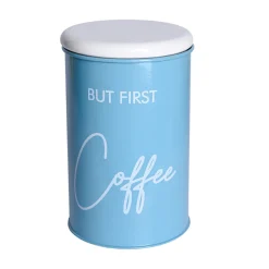 Metal Coffee Jar - Sky Blue, 900 Ml