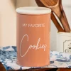 Metal Cookies Jar - Brown, 900 Ml