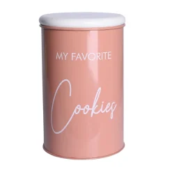 Metal Cookies Jar - Brown, 900 Ml