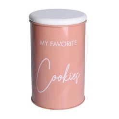 Metal Cookies Jar - Brown, 900 Ml