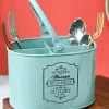 Metal Cutlery Holder - Green