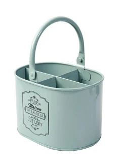 Metal Cutlery Holder - Green