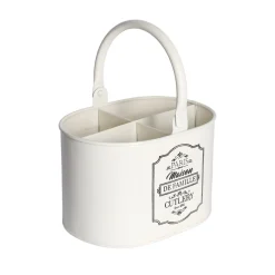 Metal Cutlery Holder - ivory