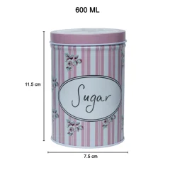Metal Jar Set Of 3 - Multi Color, 600Ml