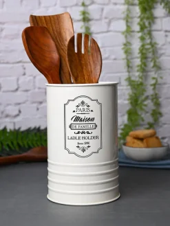 Metal Ladle Holder - ivory