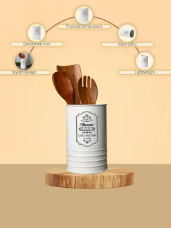 Metal Ladle Holder - ivory