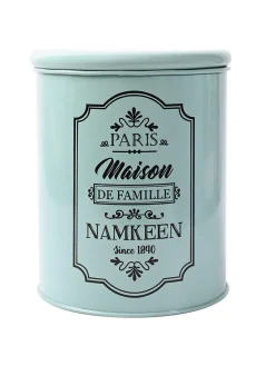 Metal Namkeen Jar - Green, 1700 Ml