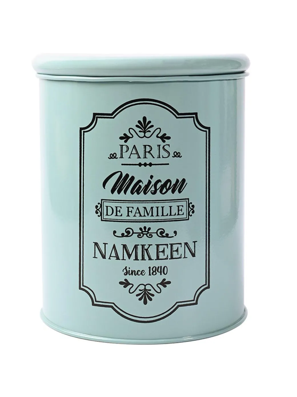 Metal Namkeen Jar - Green, 1700 Ml