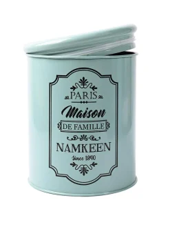 Metal Namkeen Jar - Green, 1700 Ml