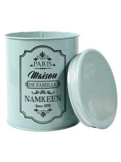 Metal Namkeen Jar - Green, 1700 Ml