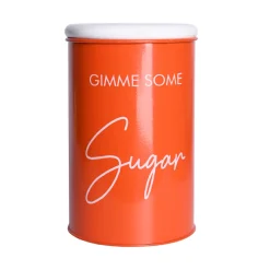 Metal Orange Storage Sugar Jar - 900Ml