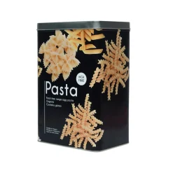 Metal Pasta Jar - Black, 3000Ml
