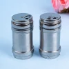 Metal Salt & Pepper Shakers, Silver, Stainless Steel, Set of 2