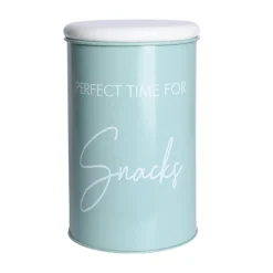 Metal Snacks Storage Jar - Light Green, 900 Ml
