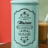 Metal Sugar Jar - Green, 900 Ml