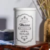 Metal Sugar Jar - Ivory & 900 Ml