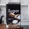 Metal Sugar Storage Jar - Black, 2050Ml