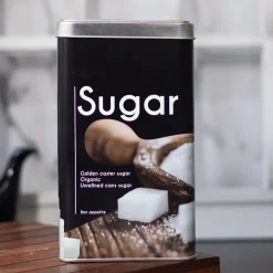 Metal Sugar Storage Jar - Black, 2050Ml