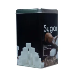 Metal Sugar Storage Jar - Black, 2050Ml