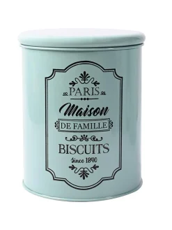 Metal Tea & Sugar Jar (Each 900 Ml) + Cookie & Namkeen Jar (Each 1700 Ml) - Green, Set Of 4