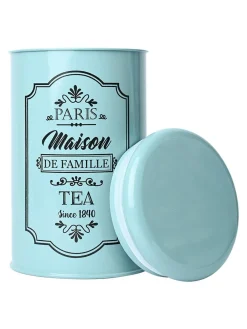 Metal Tea & Sugar Jar (Each 900 Ml) + Cookie & Namkeen Jar (Each 1700 Ml) - Green, Set Of 4