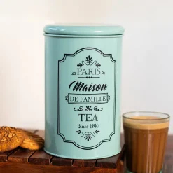 Metal Tea Jar - Green, 900 Ml