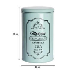 Metal Tea Jar - Green, 900 Ml