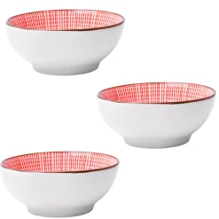 100Ml Red Bowl Set Of 3