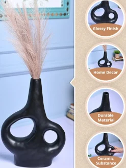 Modern Black Ceramic Vase