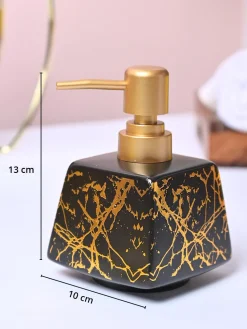 Modern Black Rectangle Ceramic Soap Dispenser