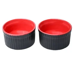 Muffin Cup Set – Black & Red (180 ml x 2)