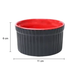 Muffin Cup Set – Black & Red (180 ml x 2)