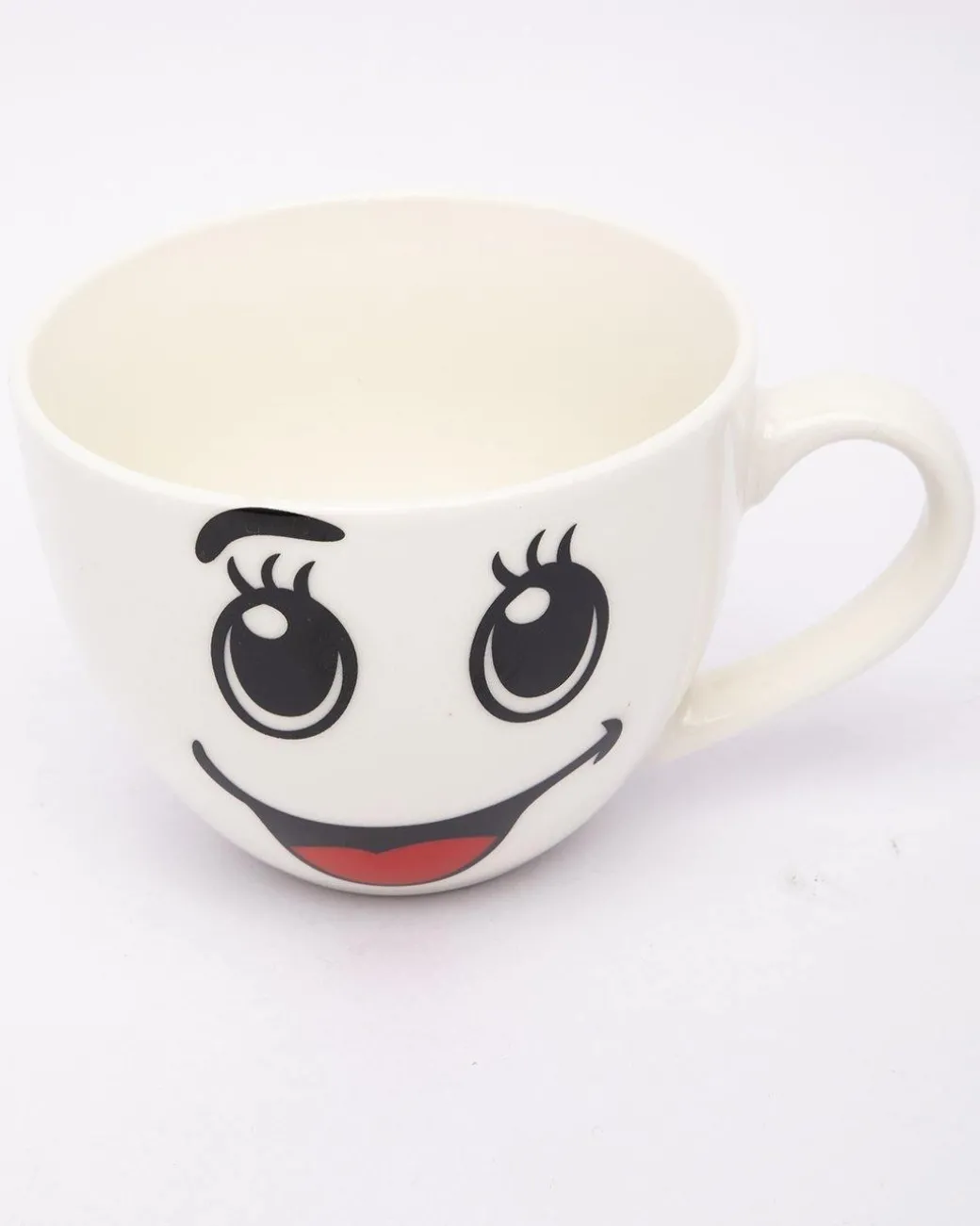 Mug, Emoji Print, for Tea & Coffee, White, Ceramic, 450 mL (Product Images) Issue