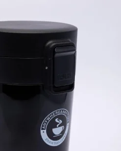 Mug, with Sipper Lid, Tea & Coffee Mug, Black, Stainless Steel, 330 mL