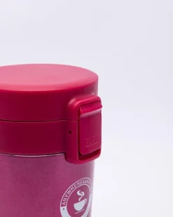 Mug, with Sipper Lid, Tea & Coffee Mug, Red, Stainless Steel, 330 mL