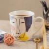 Multicolor Ceramic Coffee Mug 450 Ml - Face Sketch, Cups & Mugs