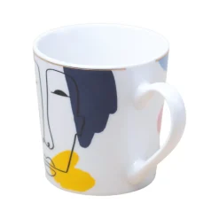 Multicolor Ceramic Coffee Mug 450 Ml - Face Sketch, Cups & Mugs
