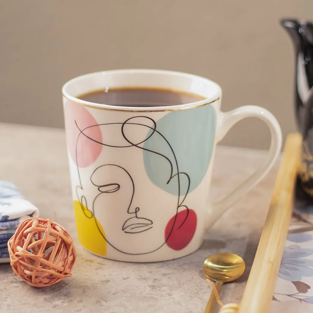 Multicolor Ceramic Coffee Mug 450 Ml - Abstract, Cups & Mugs