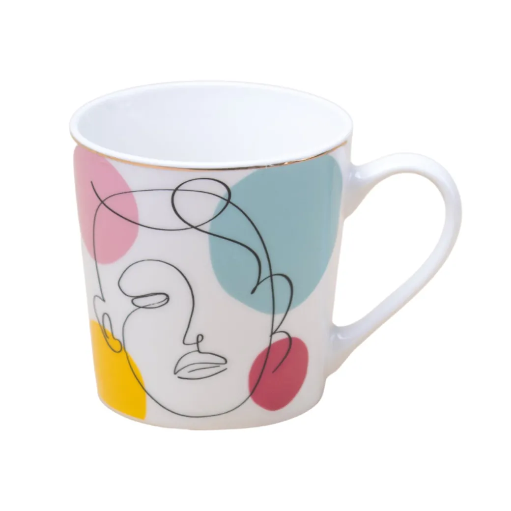 Multicolor Ceramic Coffee Mug 450 Ml - Abstract, Cups & Mugs