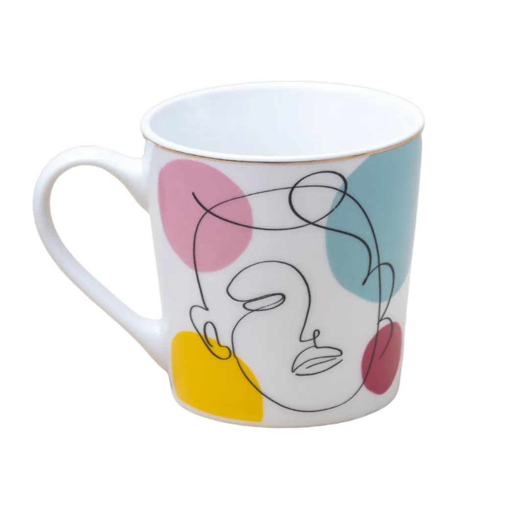 Multicolor Ceramic Coffee Mug 450 Ml - Abstract, Cups & Mugs