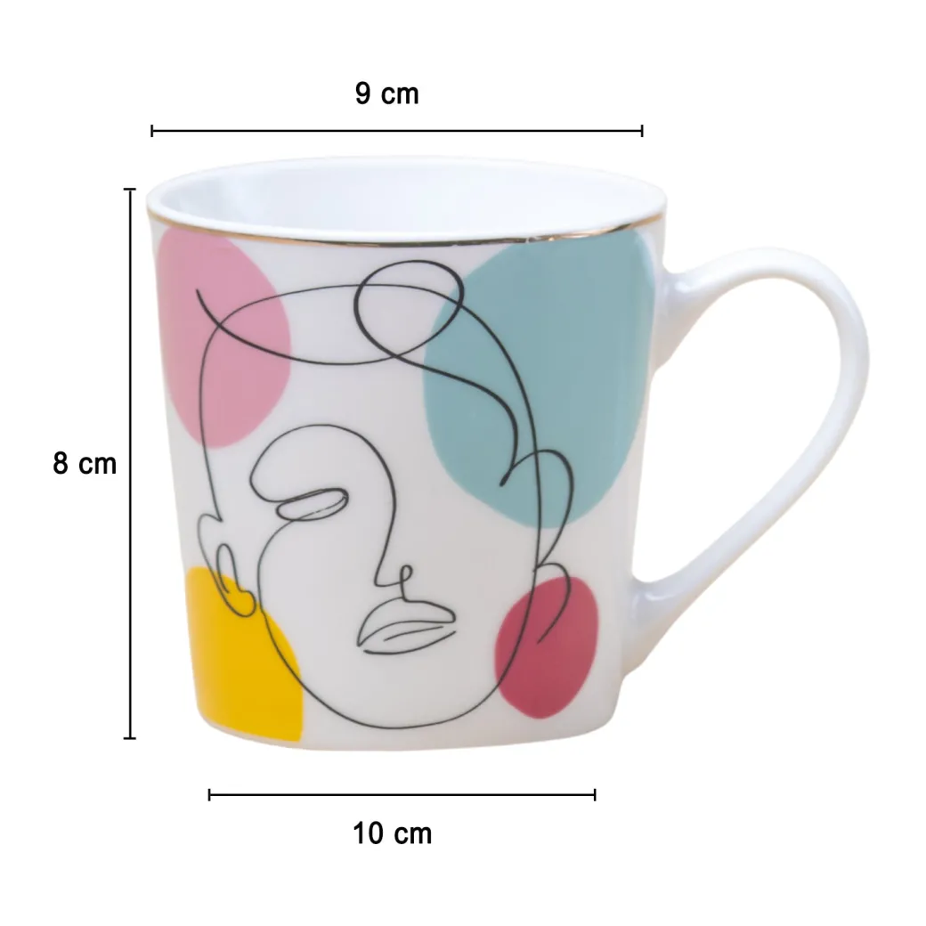 Multicolor Ceramic Coffee Mug 450 Ml - Abstract, Cups & Mugs