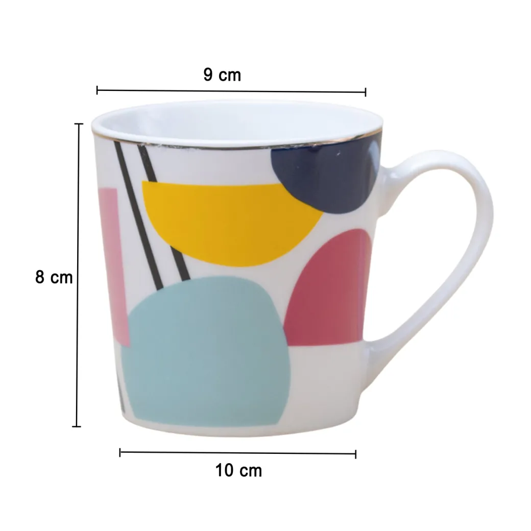 Multicolor Ceramic Coffee Mug 450 Ml - Abstract Pattern, Cups & Mugs