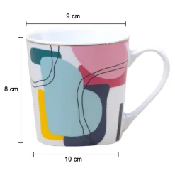 Multicolor Ceramic Coffee Mug 450 Ml - Abstract Cups & Mugs
