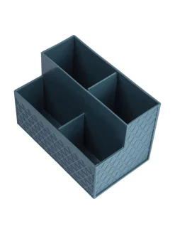 Multi-Purpose Desk Organizer with 4 Compartments - Dark Cyan