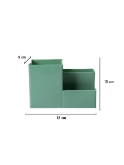 Multi-Purpose Desk Organizer with 4 Compartments - Light Green